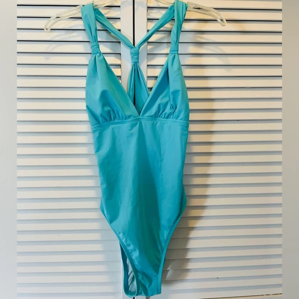 Aqua Blue Goddess One Piece Swimsuit - Picture 1 of 2
